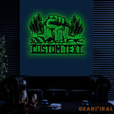 Custom Gym Metal Sign with Led Light Personalized Home Gym Sign Cross Fit Sign Fitness Club Sign Gymer Gifts Gift for