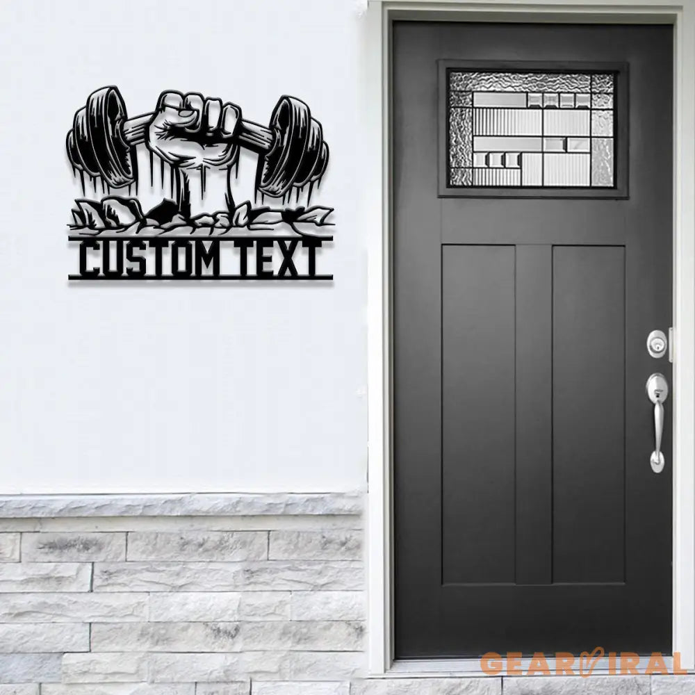 Custom Gym Metal Sign with Led Light Personalized Home Gym Sign Cross Fit Sign Fitness Club Sign Gymer Gifts Gift for
