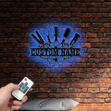 Custom Hairdresser Metal Sign with Led Light Hair Stylist Sign Personalized Hairdresser Name Sign Hair Salon Wall Art