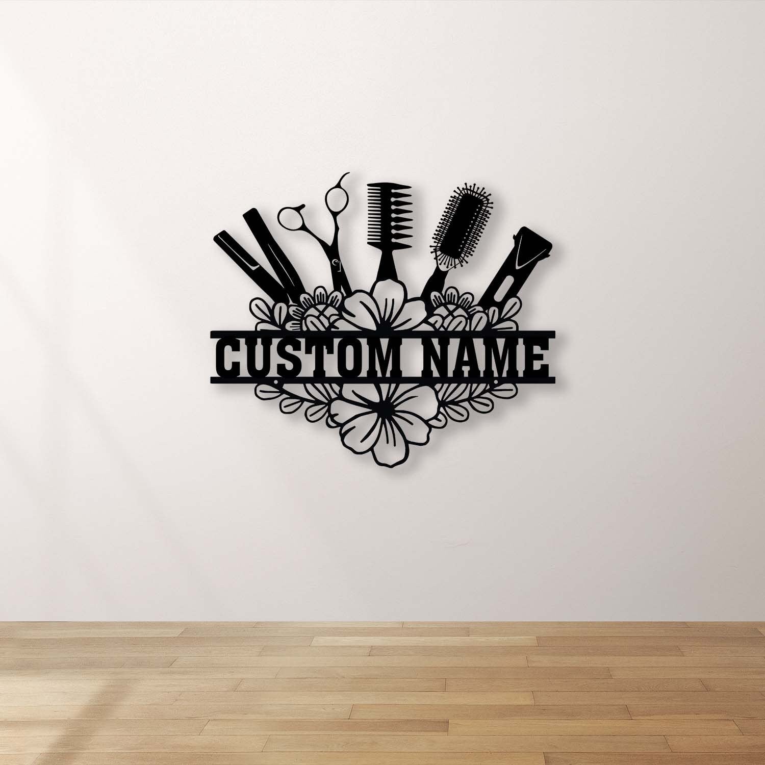 Custom Hairdresser Metal Sign with Led Light, Hair Stylist Sign, Personalized Hairdresser Name Sign, Hair Salon Wall Art, Barber Shop Wall Decor