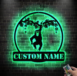 Custom Hanging Chimp Monkey Metal Wall Art Led Light - Boys And Girls Nursery Decoration Gift - Personalized Chimp Monkey Name Sign Home Decor | GearViral