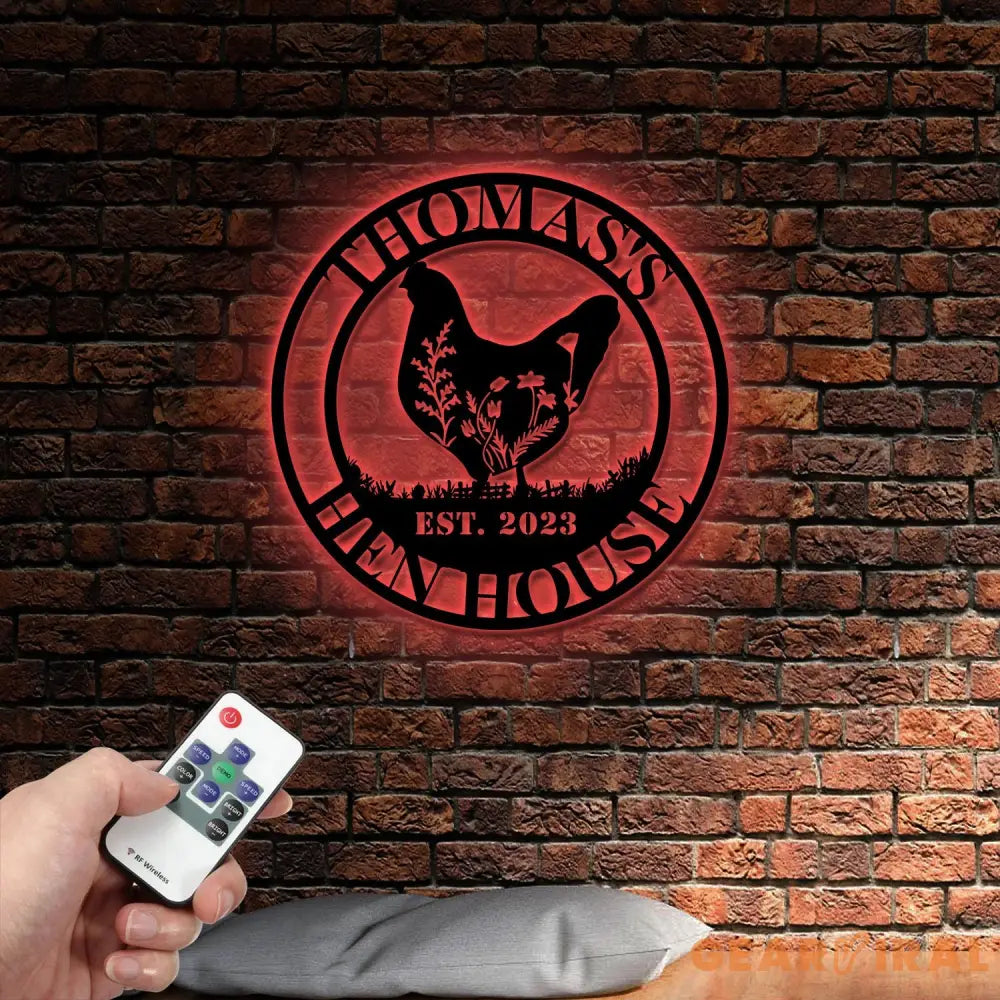 Custom Hen House Metal Sign,Farm House Decor Personalized Chicken Coop Sign Name,Chicken Coop Wall Art Farm Sign Barn