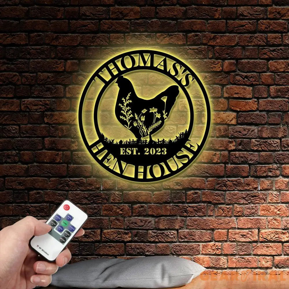 Custom Hen House Metal Sign,Farm House Decor Personalized Chicken Coop Sign Name,Chicken Coop Wall Art Farm Sign Barn