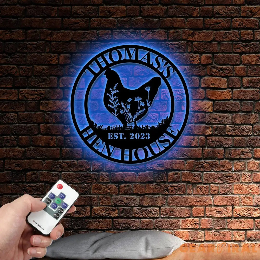 Custom Hen House Metal Sign,Farm House Decor Personalized Chicken Coop Sign Name,Chicken Coop Wall Art Farm Sign Barn