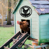 Custom Hen House Metal Sign,Farm House Decor, Personalized Chicken Coop Sign Name,Chicken Coop Wall Art, Farm Sign, Barn Decor
