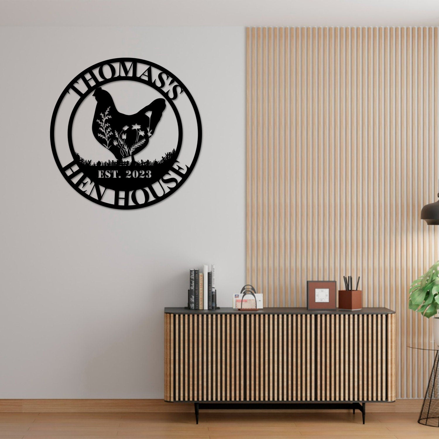 Custom Hen House Metal Sign,Farm House Decor, Personalized Chicken Coop Sign Name,Chicken Coop Wall Art, Farm Sign, Barn Decor