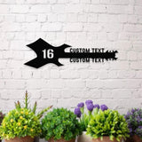 Custom Herons Garden Art Metal LED Sign, Personalized Family Name Led Metal Sign, Outdoor Door Decor, Address Wall Art, Housewarming