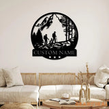 Custom Hiking Metal Wall Art - Couple Name Hiking Signs - Hiking Metal Sign - Hiking Couple | GearViral