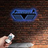 Custom Hockey Medal Hanger Metal With LED Light Hockey Gift Hockey House Decor Medal Display Awards Sign Wall Hanger