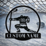Custom Hockey Metal Sign with Led Light - Hockey Coach Gift Hockey Gifts for Team - Hockey Wall Decor - Hockey Player Gifts | GearViral