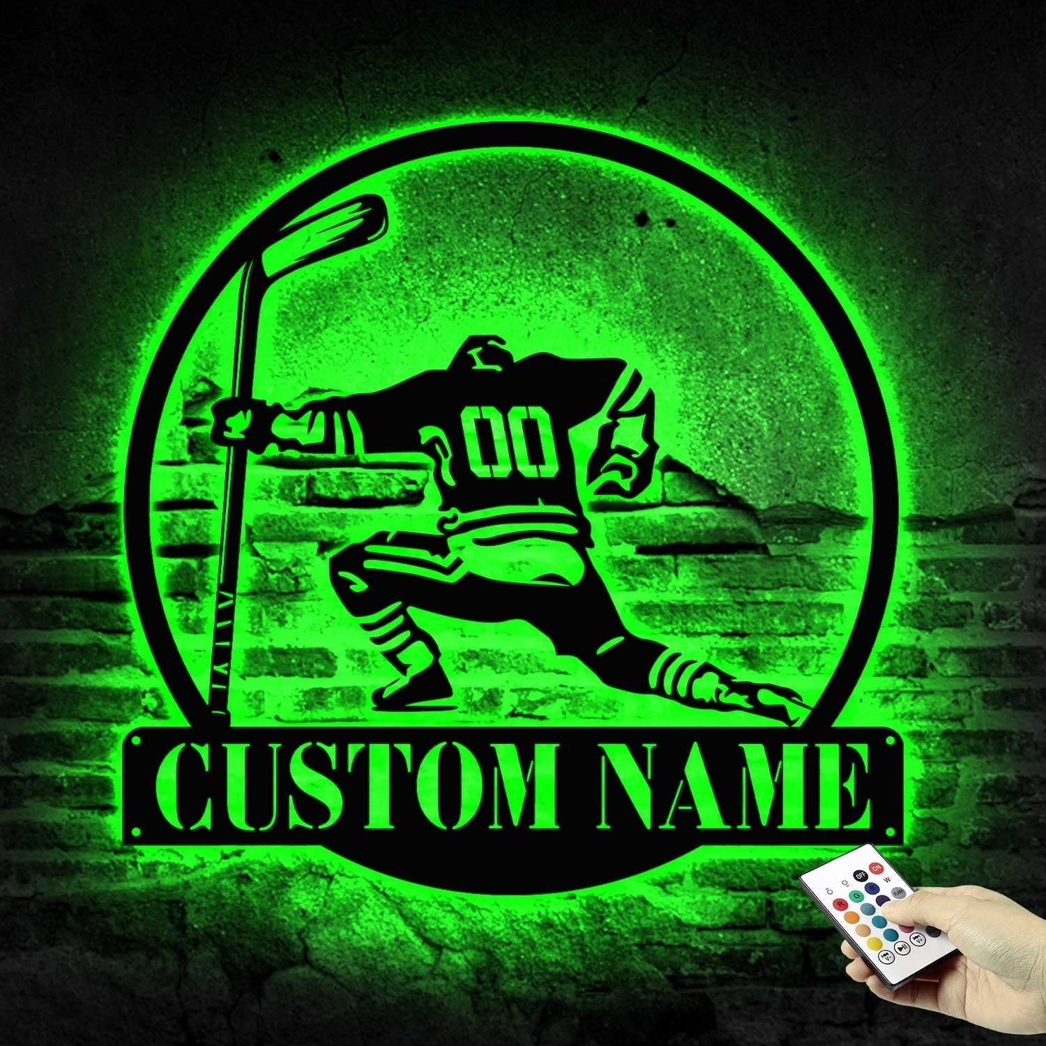 Custom Hockey Metal Sign with Led Light - Hockey Coach Gift Hockey Gifts for Team - Hockey Wall Decor - Hockey Player Gifts | GearViral