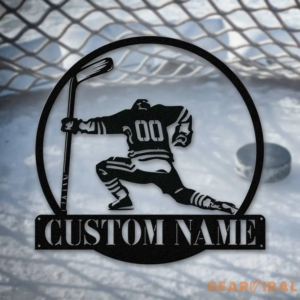 Custom Hockey Metal Sign with Led Light - Hockey Coach Gift Hockey Gifts for Team - Hockey Wall Decor - Hockey Player