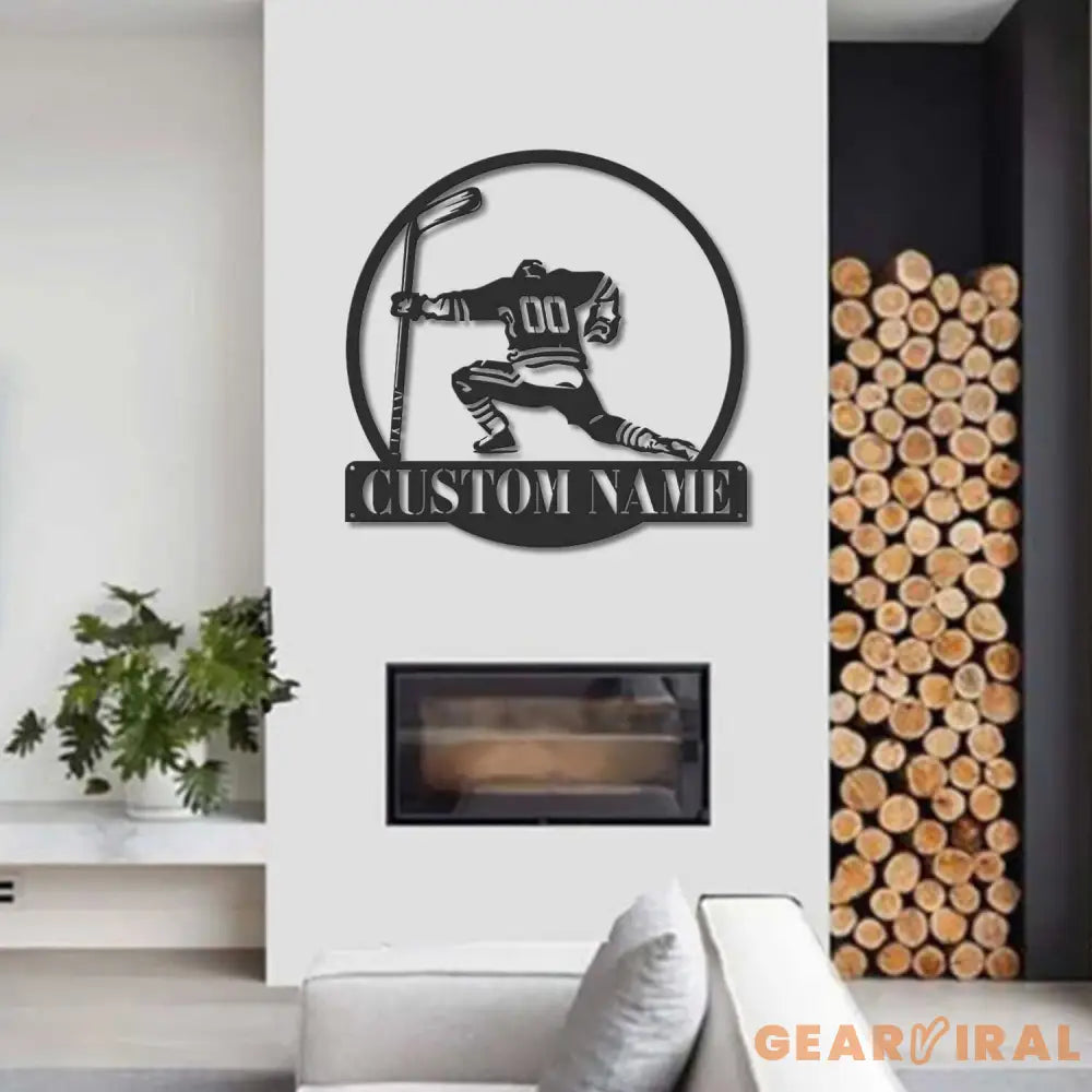 Custom Hockey Metal Sign with Led Light - Hockey Coach Gift Hockey Gifts for Team - Hockey Wall Decor - Hockey Player