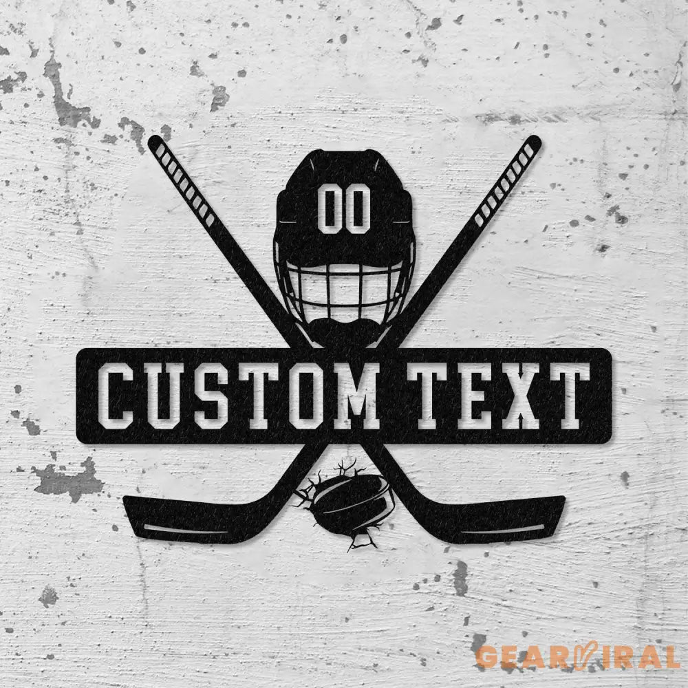 Custom Hockey Metal Sign with Led Light Hockey Coach Gift Hockey Gifts for Team Hockey Wall Decor Hockey Player Gifts