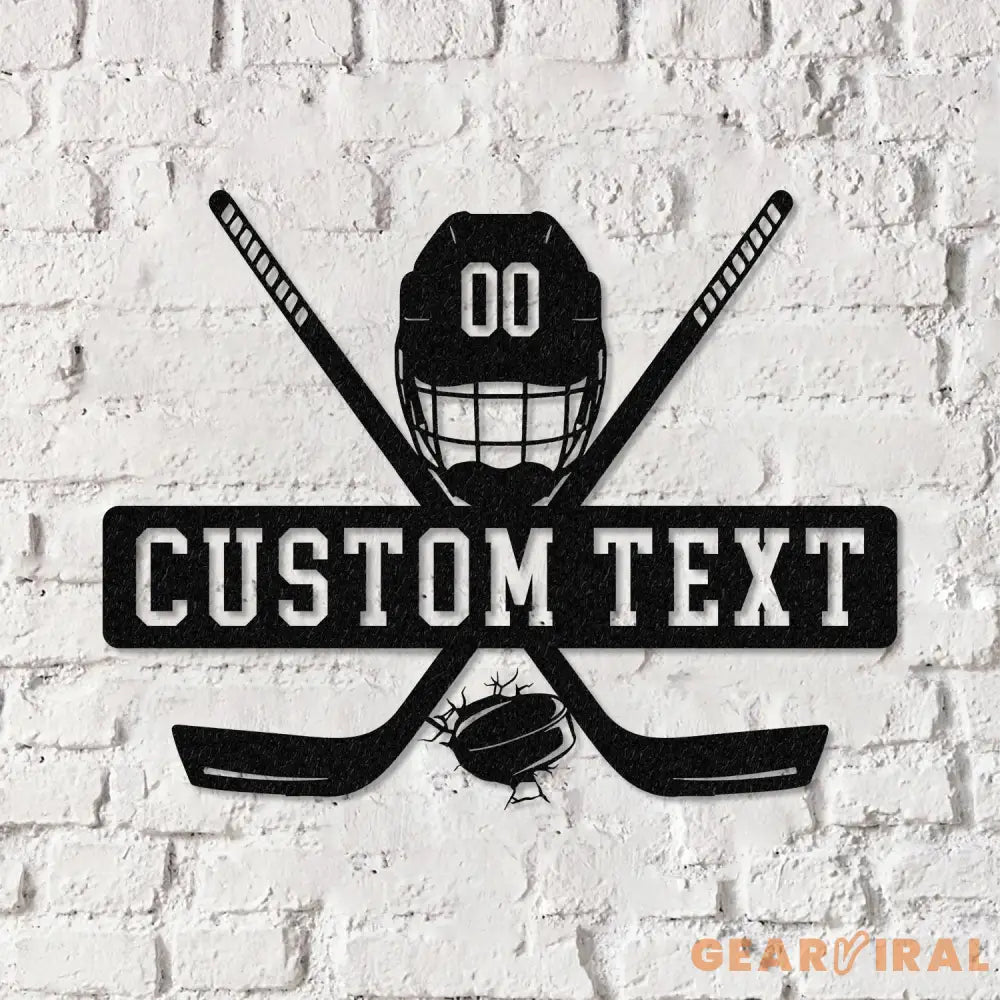 Custom Hockey Metal Sign with Led Light Hockey Coach Gift Hockey Gifts for Team Hockey Wall Decor Hockey Player Gifts