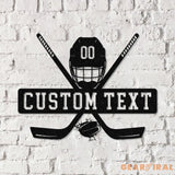 Custom Hockey Metal Sign with Led Light Hockey Coach Gift Hockey Gifts for Team Hockey Wall Decor Hockey Player Gifts
