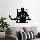 Custom Hockey Name & Number Wall Art LED Light - Hockey Gifts For Boys Bedroom - Personalized Metal Hockey Sign With LED - Gift For Man | GearViral