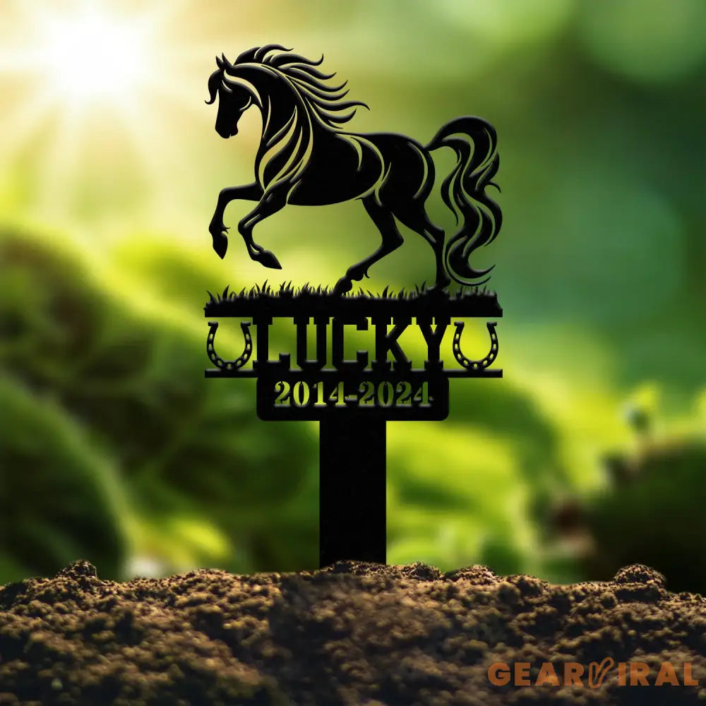 Custom Horse Memorial Plaque Stake Pet Grave Markers Sign Personalized Horse Sign With Stake Sympathy Sign Remembrance
