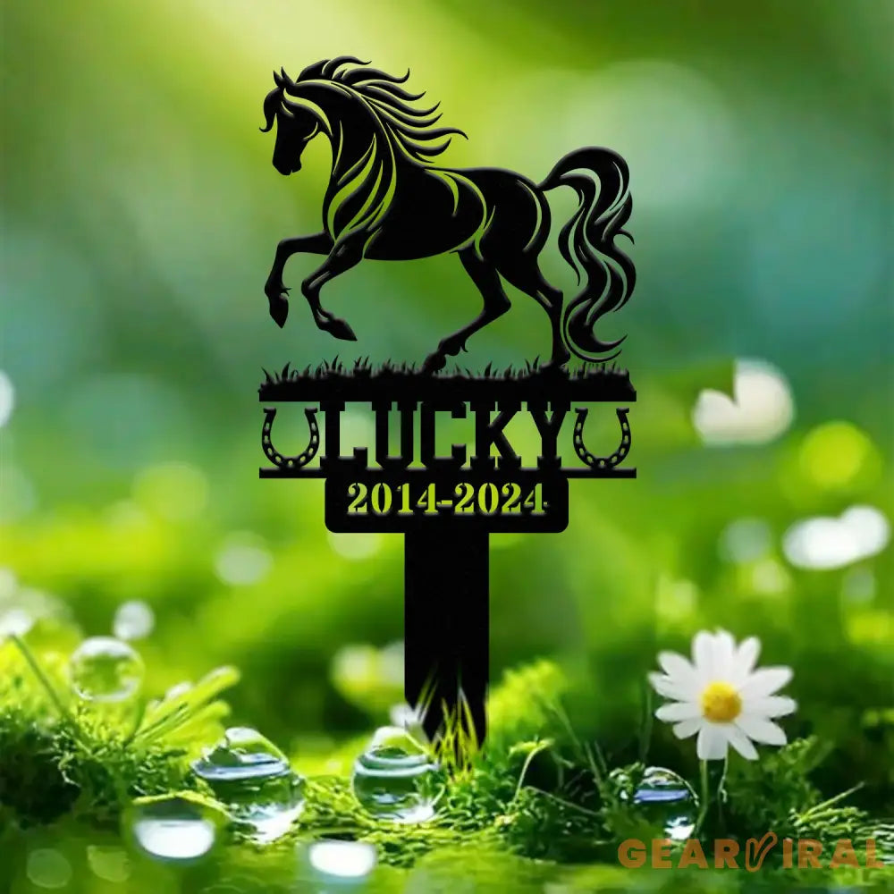 Custom Horse Memorial Plaque Stake Pet Grave Markers Sign Personalized Horse Sign With Stake Sympathy Sign Remembrance