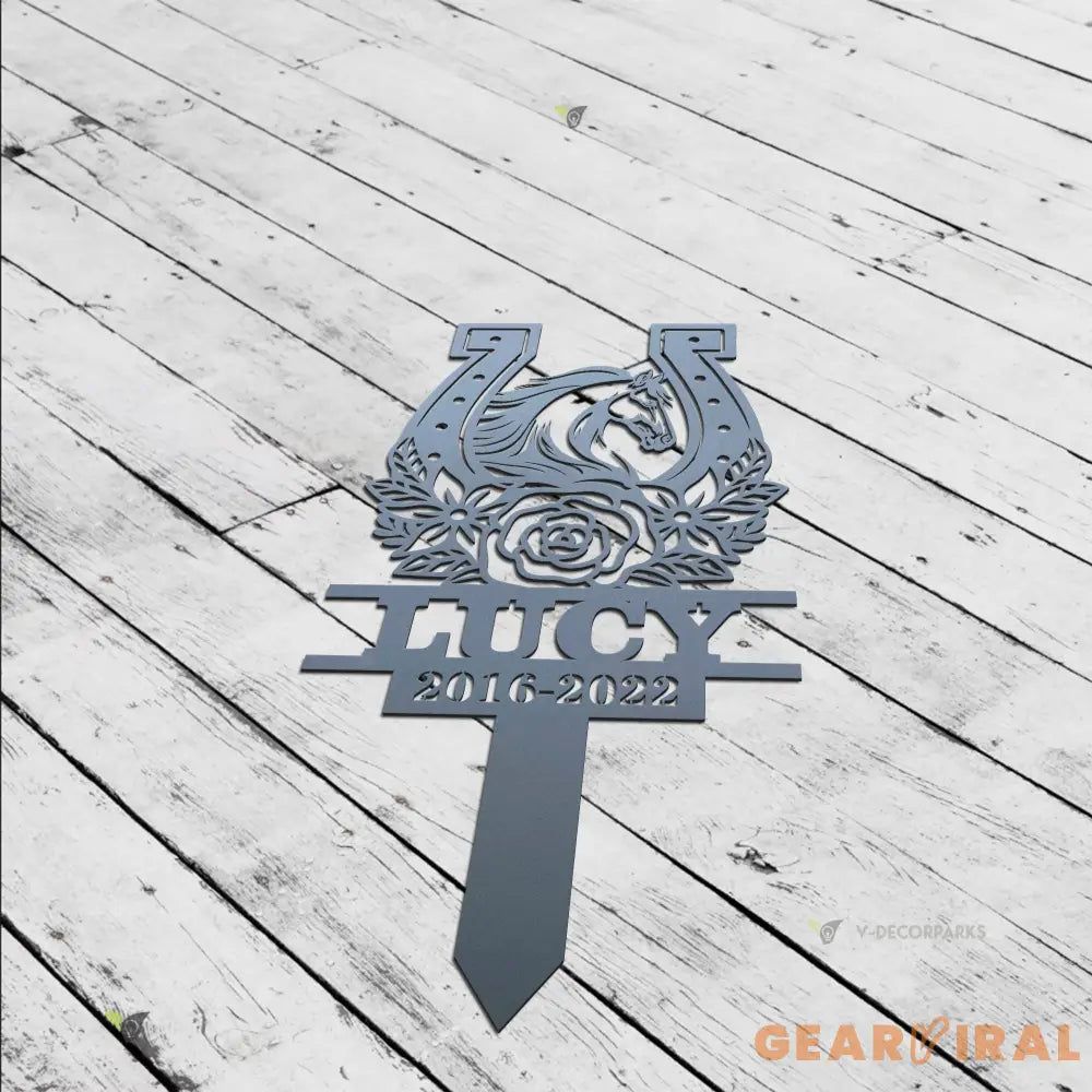 Custom Horse Memorial Stake - Horse Loss - Metal Stake - Sympathy Sign | GearViral