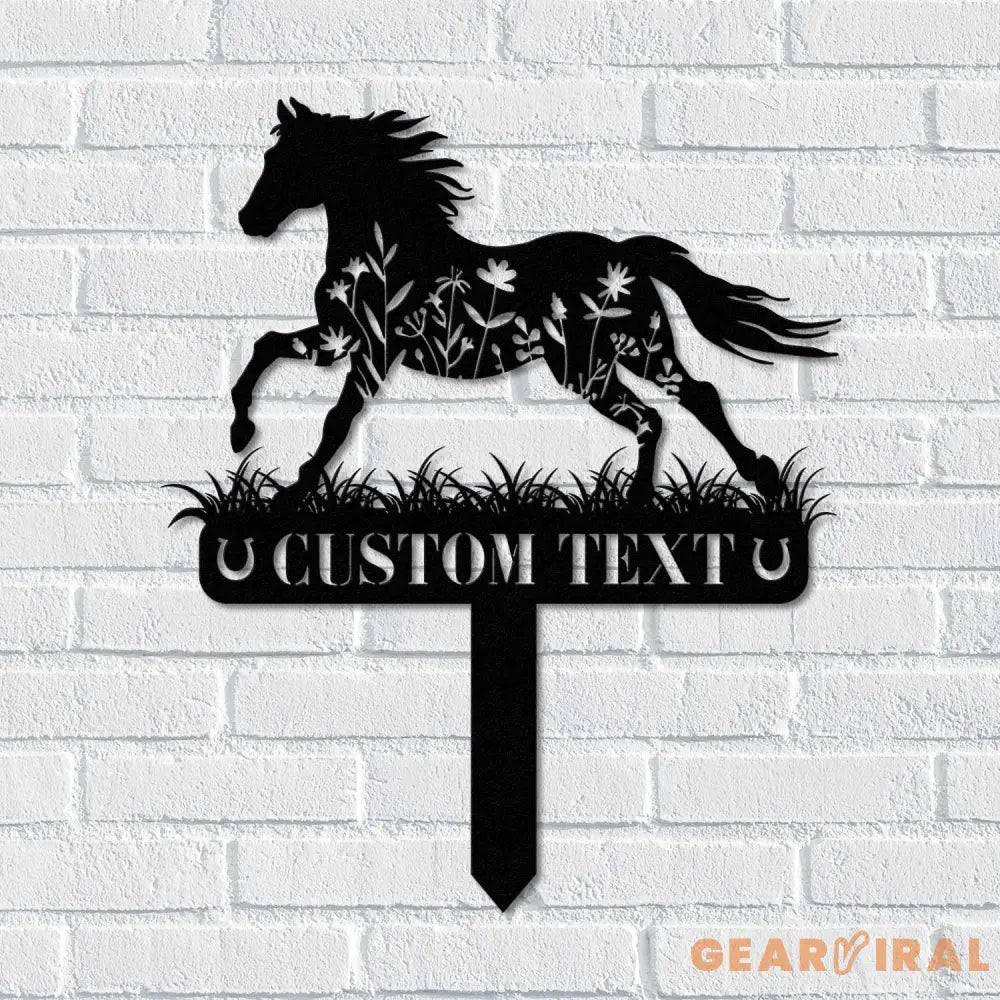 Custom Horse Memorial Stake Sign - Grave Markers Sign - Metal Sign With Stake - Horse Lover Gift | GearViral