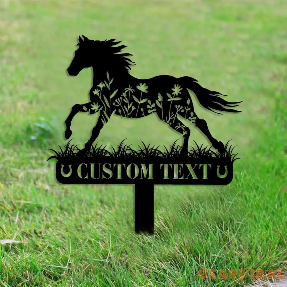 Custom Horse Memorial Stake Sign - Grave Markers Sign - Metal Sign With Stake - Horse Lover Gift | GearViral