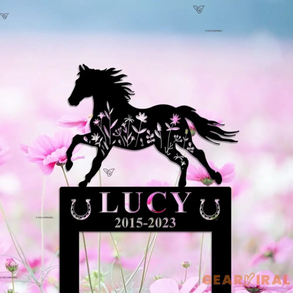 Custom Horse Memorial Stake Sign - Horse Lover Gift - Sympathy Sign - Remembrance Stake | GearViral