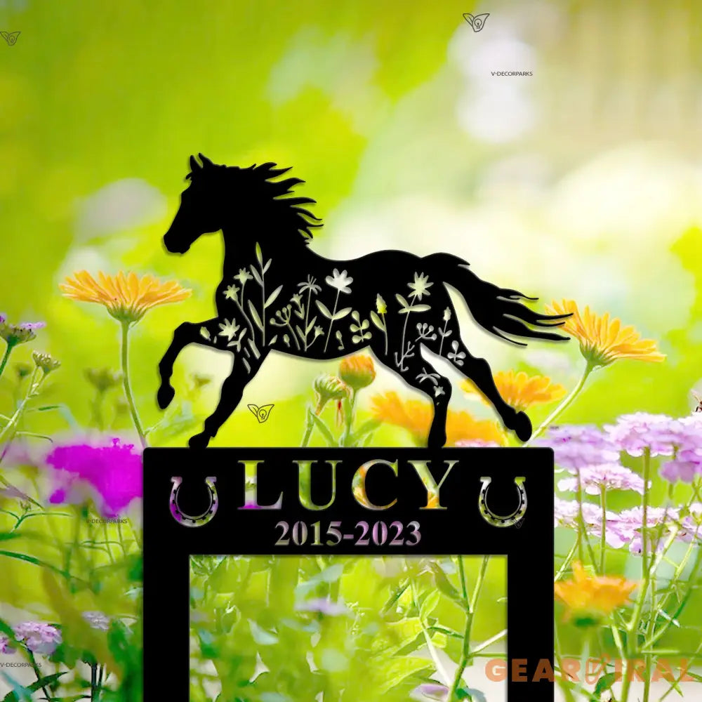 Custom Horse Memorial Stake Sign - Horse Lover Gift - Sympathy Sign - Remembrance Stake | GearViral