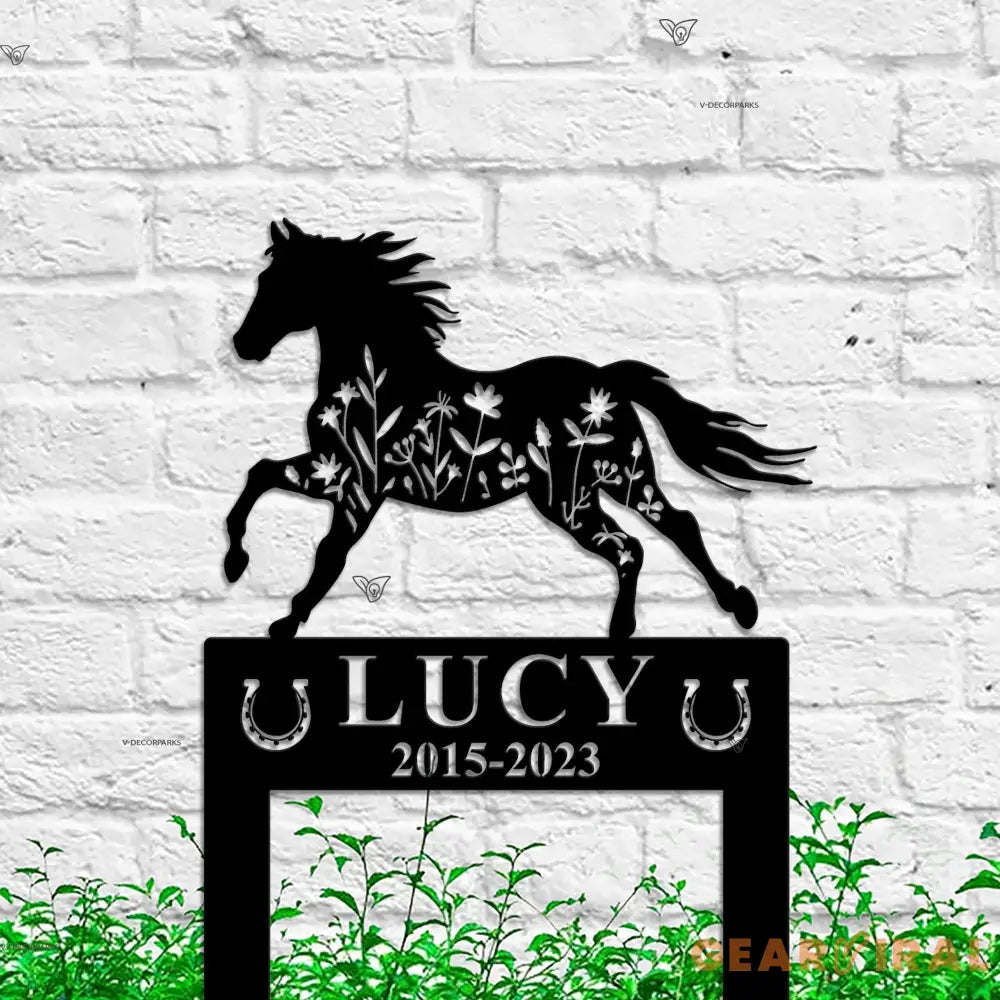 Custom Horse Memorial Stake Sign - Horse Lover Gift - Sympathy Sign - Remembrance Stake | GearViral