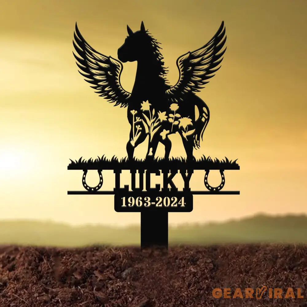 Custom Horse Memorial Stake Sign Pet Grave Markers Sign Personalized Horse Sign With Stake Sympathy Sign Remembrance