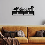 Custom Horse Racing Medal Award Hanging Rack Medal Hanger Holder Display Rack 3 RUNG Medal Display Personalized Medal