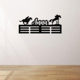 Custom Horse Racing Medal Award Hanging Rack, Medal Hanger Holder Display Rack 3 RUNG, Medal Display, Personalized Medal Rack