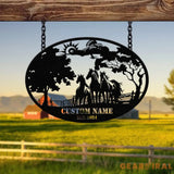 Custom Horse Ranch Sign Personalized Metal Farm Sign Ranch and Farm Decor Farming Signs Horse Sign Gift for Her Rustic