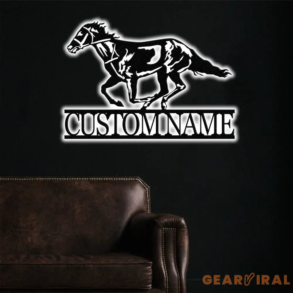 Custom Horse Ranch Sign Personalized Metal Ranch Sign Metal Hose Sign Camp Sign Horse Stall Horse Farm Decor Barn Sign