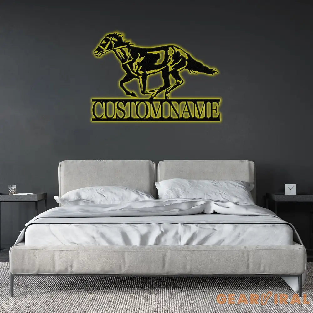 Custom Horse Ranch Sign Personalized Metal Ranch Sign Metal Hose Sign Camp Sign Horse Stall Horse Farm Decor Barn Sign