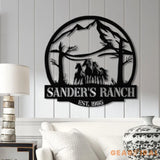 Custom Horse Ranch Sign Personalized Metal Ranch Sign Metal Hose Sign Camp Sign Horse Stall Horse Farm Decor Barn Sign
