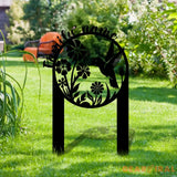 Custom Hummingbird Garden Metal Stake Personalized Family Name Yard Sign Outdoor Decor Garden Stake Outdoor Door Garden