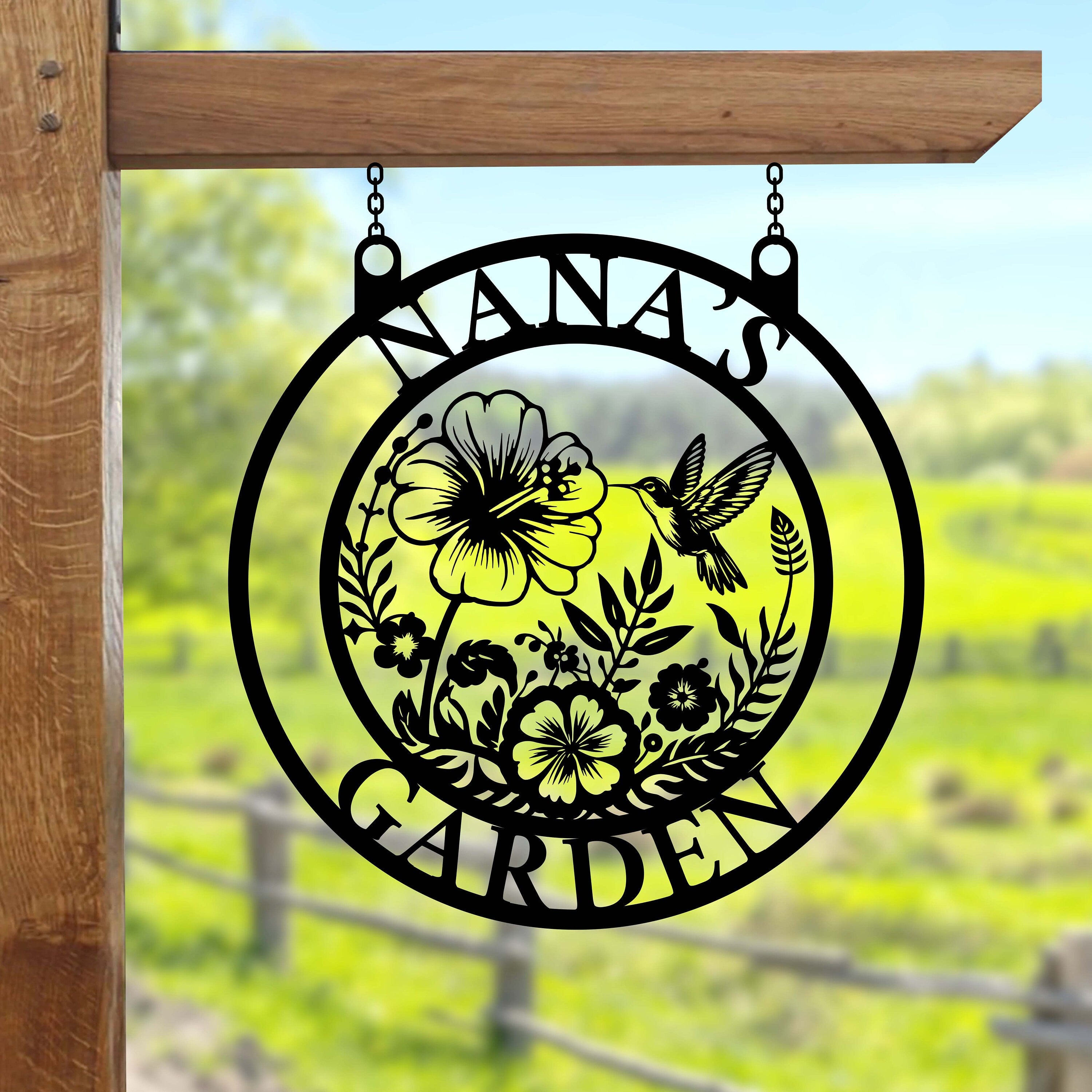 Custom Hummingbird Metal Garden Decor - Hummingbird Garden Sign - Hummingbird wall art - Personalized Garden Decor | GearViral