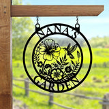 Custom Hummingbird Metal Garden Decor - Hummingbird Garden Sign - Hummingbird wall art - Personalized Garden Decor | GearViral