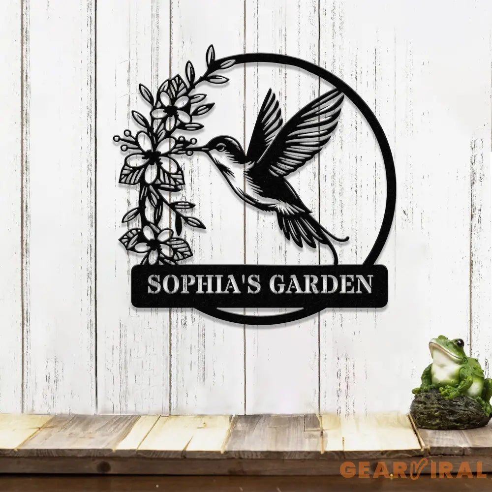 Custom Hummingbird Metal Garden Decor Hummingbird Garden Sign Hummingbird wall art Personalized Garden Decor Custom