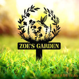 Custom Hummingbird Metal Garden Stake Bird with Stakes Garden Sign Personalized Garden Name Sign Gardener Gift Outdoor