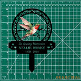 Custom Hummingbird Remembrance Stake Stake Metal Sign Memorial Plaque Buffterfly Grave Marker Personalized Garden Sign