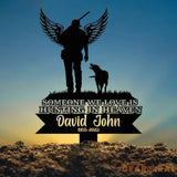 Custom Hunting In Heaven Memorial Plaque Stake Memorial Grave Marker Hunter & Dog Memorial Stake For Grave Hunter Loss