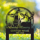 Custom Hunting Memorial Stake - Fishing Memorial Stake - Fisher Loss - Cemetery Stake | GearViral