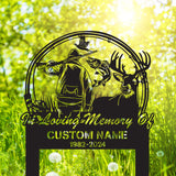 Custom Hunting Memorial Stake - Fishing Memorial Stake - Fisher Loss - Cemetery Stake | GearViral
