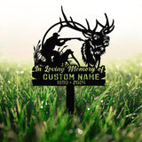 Custom Hunting Memorial Stake, Fishing Memorial Stake, Fisher Loss, Cemetery Stake, Grave Marker, In Memorial Of Gift, Hunter Loss, Dad lost