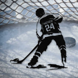 Custom Ice Hockey Metal Wall Art LED Light - Personalized Player Stick Sign Home Decor - - Ideal for Home Decor & Gift | GearViral