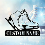 Custom Ice Skates Metal Wall Art With Led Lights - Personalized Ice Skates Sign - Christmas Gift - Birthday Gift | GearViral