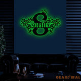 Custom Initial Baby Name Sign with Led Light Personalized Children’s Name Bedroom Sign Nursery Sign Baby Boy Girl Name