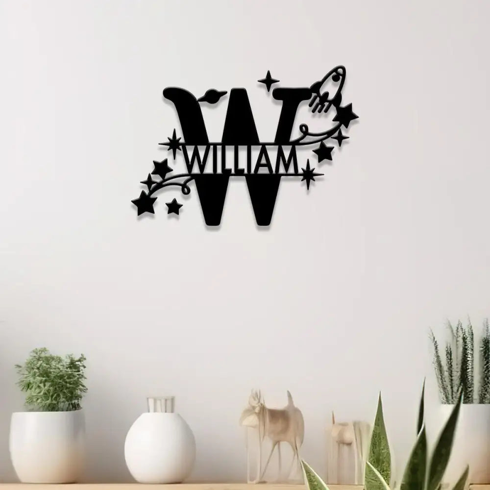 Custom Initial Baby Name Sign with Led Light Personalized Children’s Name Bedroom Sign Nursery Sign Baby Boy Girl Name